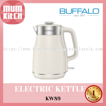 BUFFALO Electric Kettle 1.8L 304 Stainless Steel Double Layer KW89