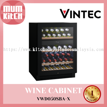 Vintec Wine Cabinet 50 Bottle Dual-Zone VWD050SBA-X