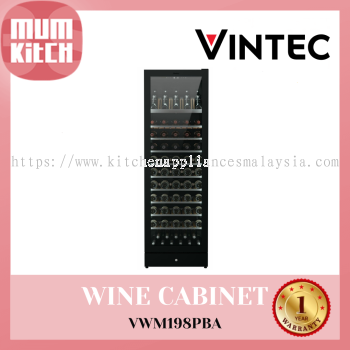 Vintec Wine Cabinet PREMIUM 126 Bottle with Telescopic Shelves VWM198PBA