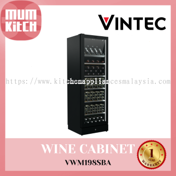 Vintec Wine Cabinet PREMIUM 198 Bottle with Fixed Shelves VWM198SBA