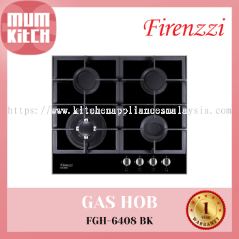 FIRENZZI Dapur Gas 60cm 4 Penunu FGH-6408 BK