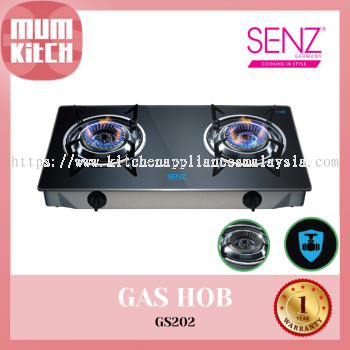 SENZ Gas Hob with Safety Valve Table Top Spiral Flame GS202