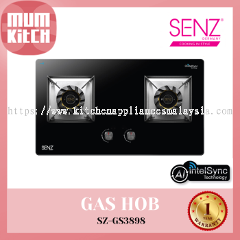 SENZ Dapur Gas Pembakar Kembar dengan Teknologi intelSync KARINO SZ-GS3898