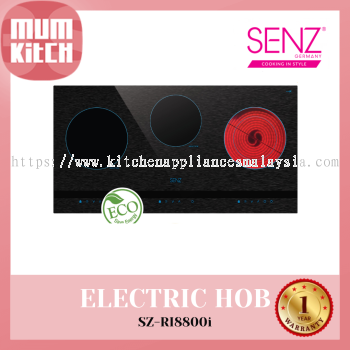 SENZ Electric Hob CARTERRA 3 Plate 2 in 1 SZ-RI8800i