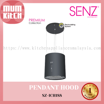 SENZ Pendant Hood BRILLO Black Matt Surface Designer with Remote Control SZ-ICH188