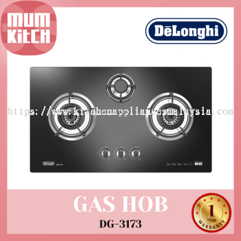 DeLonghi Dapur Gas Kaca 3 Pembakar DG-3173