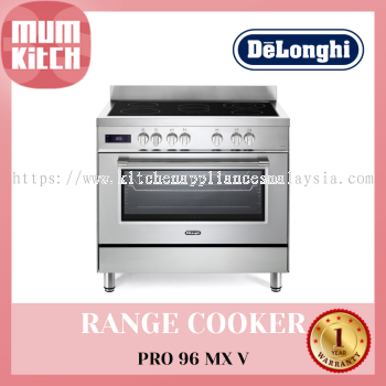 DeLonghi Dapur Memasak Atas Vitroseramik Dengan Ketuhar Elektrik Terbina Dalam PRO 96 MX V