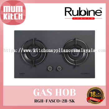 RUBINE Gas Hob 2 Burner Build-In Fasco Series RGH-FASCO+2B-SK