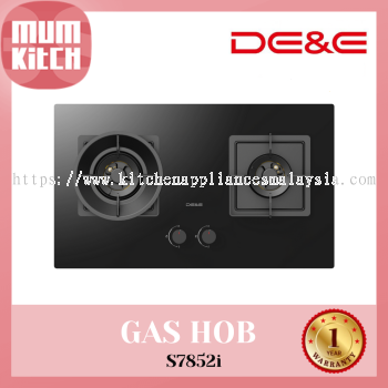 DE&E Dapur Gas Kaca Temper Terbenam 5.2kW S7852i