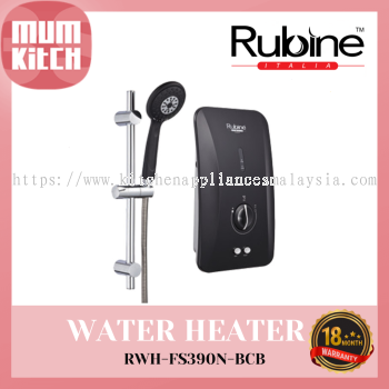 RUBINE Pemanas Air Tanpa Pam Flusso RWH-FS390N-BCB