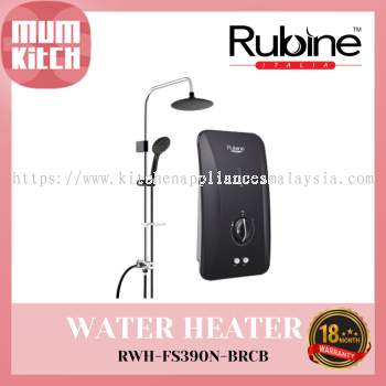 RUBINE Water Heater With Non-Pump Flusso RWH-FS390N-BRCB