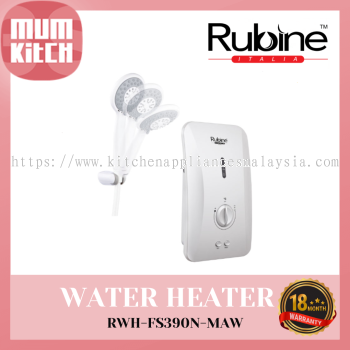 RUBINE Pemanas Air Tanpa Pam Flusso RWH-FS390N-MAW