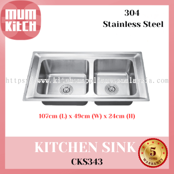 Sinki Dapur Cabana Top Mount KS343