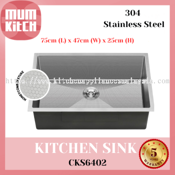 Cabana Kitchen Sink Undermount Handmade 304 Stainless Steel HoneyComb CKS6402