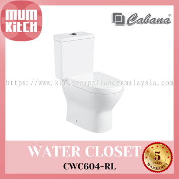 Cabana Kloset Air Dua Keping Sistem Cuci Turun S Trap CWC604-RL