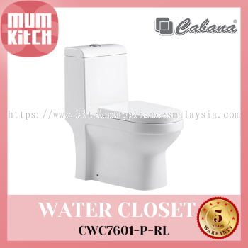 Cabana Kloset Air Satu Keping Siri Rimless S/P Trap CWC7601-P-RL