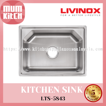 Livinox Sink Top Mount Stainless Steel LTS-5843