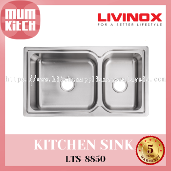 Livinox Double Sink Top Mount Stainless Steel LTS-8850