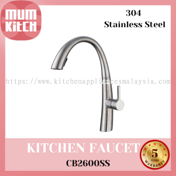 Cabana Kitchen Faucet Mixer Tap Pull Out S/Steel 304 CB2600SS