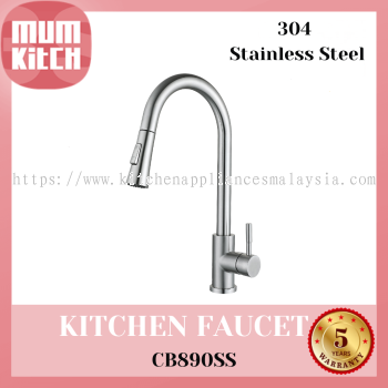 Cabana Kitchen Faucet Mixer Tap With Pull Out Shower S/Steel 304 CB890SS