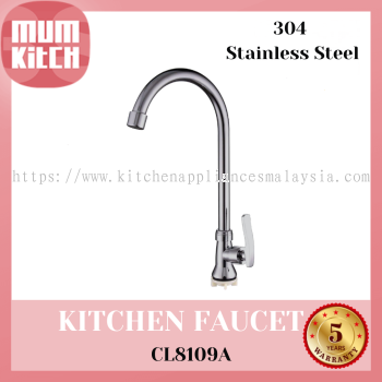 Cabana Kitchen Faucet Single Tap Pillar Mounted 304 Stainless Steel CL8109A