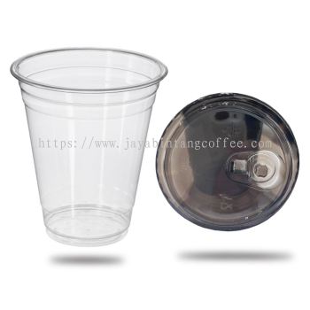 A98-16 PET cup + A98 Drinking Lid (Black)