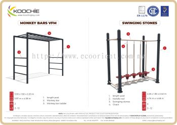 MONKEY BARS VFM and SWINGING STONES