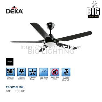 Deka 56" LED Light Remote Control Ceiling Fan 