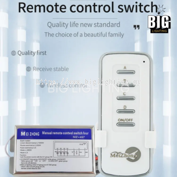 4 Way Manual Digital Intelligent Remote Control Switch LED Wireless Remote Control