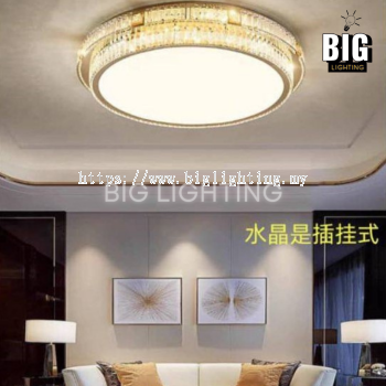 800mm/950mm Round Ceiling Lights Crystal Led Gold Lamp Lighting For Bedroom Living Room Modern Kitchen Ceiling Lamp Fixtures