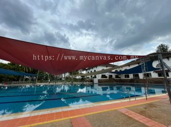 Olympic-sized pool : Large Shade Sail 