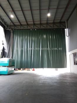 Canvas curtain with track for factories