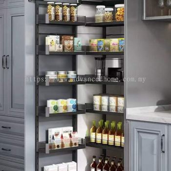 Alcro System 6-Tier Kitchen Larder Unit / Soft Close / Tandem Larder / Style Anthracite