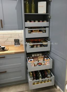 Kitchen Cabinet with Aluminium Pull-Out Storage Basket