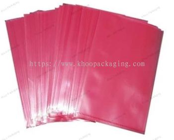Pink Antistatic Low Density Polyethylene  (LDPE) Bag