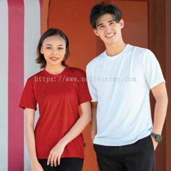  UNISEX POLYESTER INTERLOCK Short Sleeve T-Shir