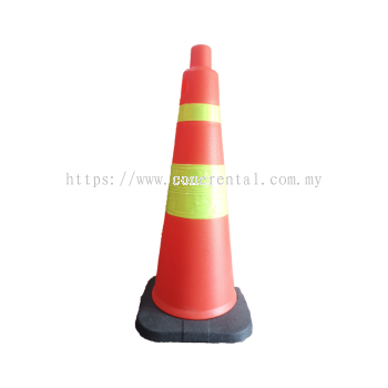 Traffic Super Cone 1 Meter White with Rubber Base Rental