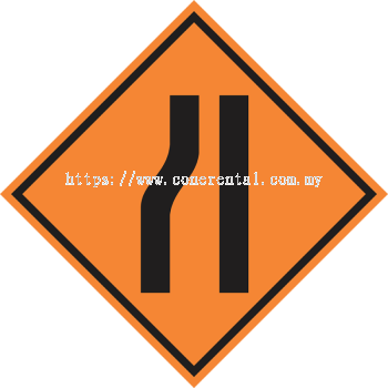 JKR Temporary Advance Warning Road Narrow Left/Right (Adjustable) For Rental