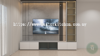 Customize Aluminium TV Cabinet with Display Cabinet 