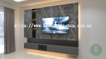 Customize Modern Melamine Wall Mounted TV Cabinet TV Console