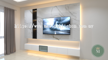 Customize Melamine Wall Mounted TV Cabinet TV Console