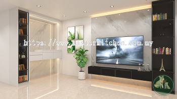 Customize Melamine Wall Mounted TV Cabinet 