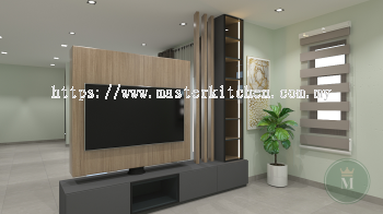 Customize Plywood TV Cabinet with Multi-Layer Storage Cabinet 