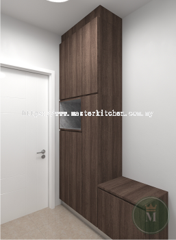 Customized Modern Plywood Tall Shoe Storage Cabinet