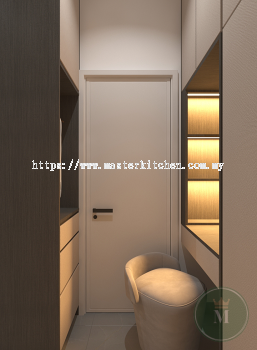 Custom Modern Aluminium Wardrobe with Dressing Table