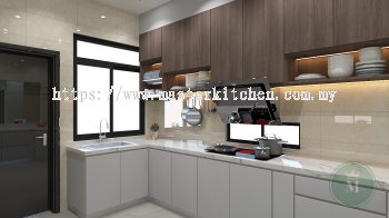 Custom Melamine Kitchen Cabinet 