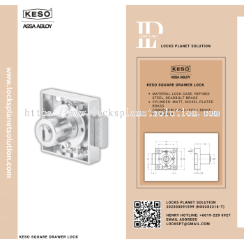 KESO SQUARE DRAWER LOCK