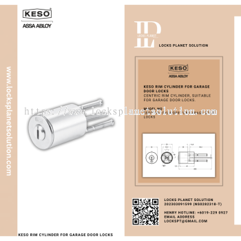 KESO RIM CYLINDER WITH BUSHING FOR CISA LOCKS.