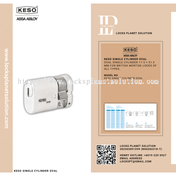 KESO SINGLE CYLINDER OVAL