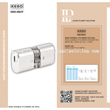 KESO DOUBLE CYLINDER UK OVAL